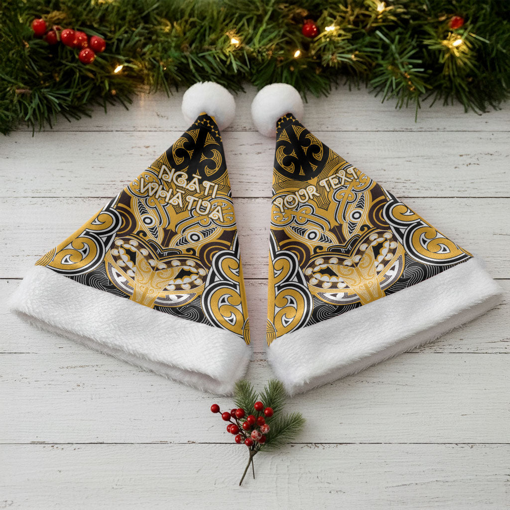 Aotearoa Iwi Ngati Whatua Personalised Christmas Santa Hat Maori Kowhaiwhai Pattern LT19 - Polynesian Pride