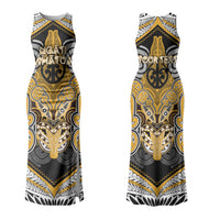 Aotearoa Iwi Ngati Whatua Personalised Couples Matching Tank Maxi Dress and Hawaiian Shirt Maori Kowhaiwhai Pattern LT19 - Polynesian Pride