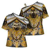 Aotearoa Iwi Ngati Whatua Personalised Cross Shoulder Shirt Maori Kowhaiwhai Pattern LT19 - Polynesian Pride