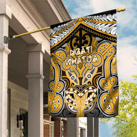Aotearoa Iwi Ngati Whatua Garden Flag Maori Kowhaiwhai Pattern LT19 House Flag Yellow - Polynesian Pride