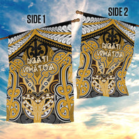 Aotearoa Iwi Ngati Whatua Garden Flag Maori Kowhaiwhai Pattern LT19 - Polynesian Pride