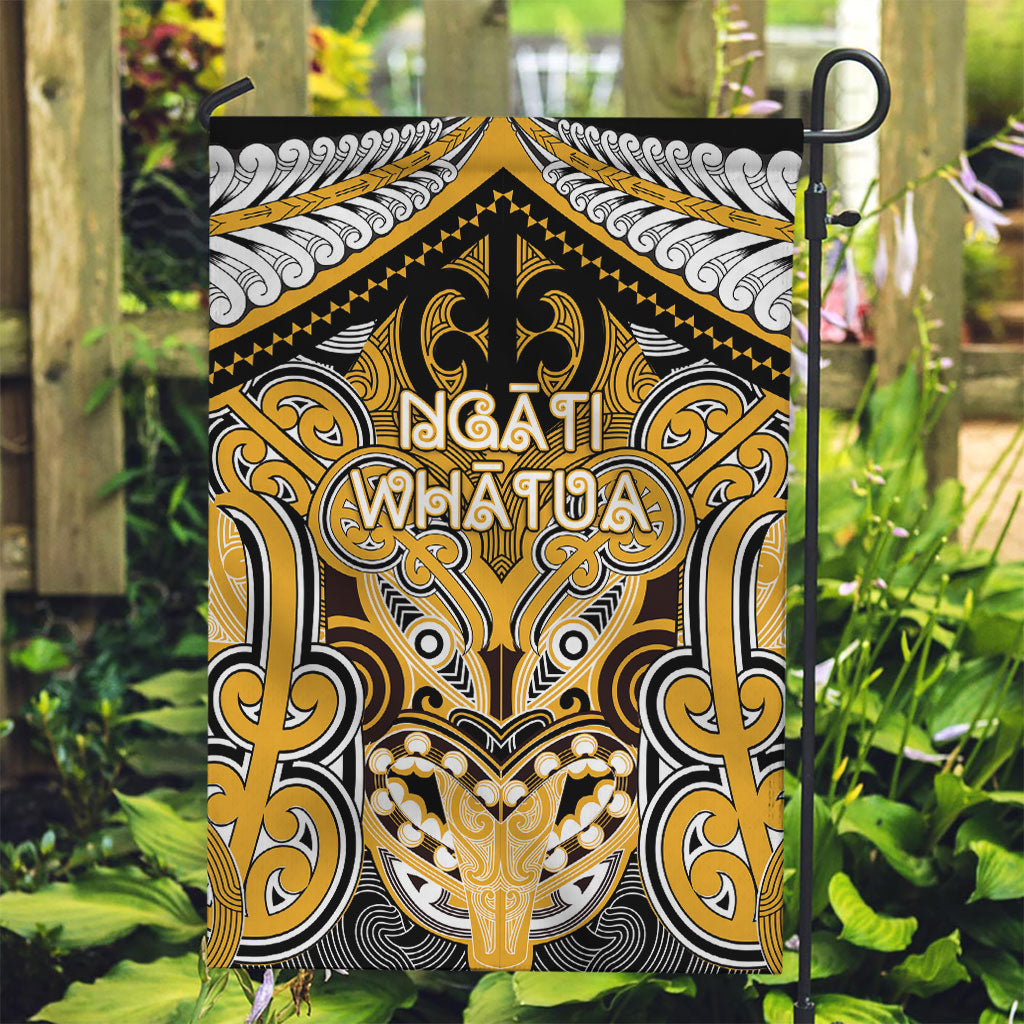 Aotearoa Iwi Ngati Whatua Garden Flag Maori Kowhaiwhai Pattern LT19 Garden Flag Yellow - Polynesian Pride