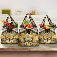 Aotearoa Iwi Ngati Whatua Grocery Bag Maori Kowhaiwhai Pattern LT19 3-pack One Size Yellow - Polynesian Pride