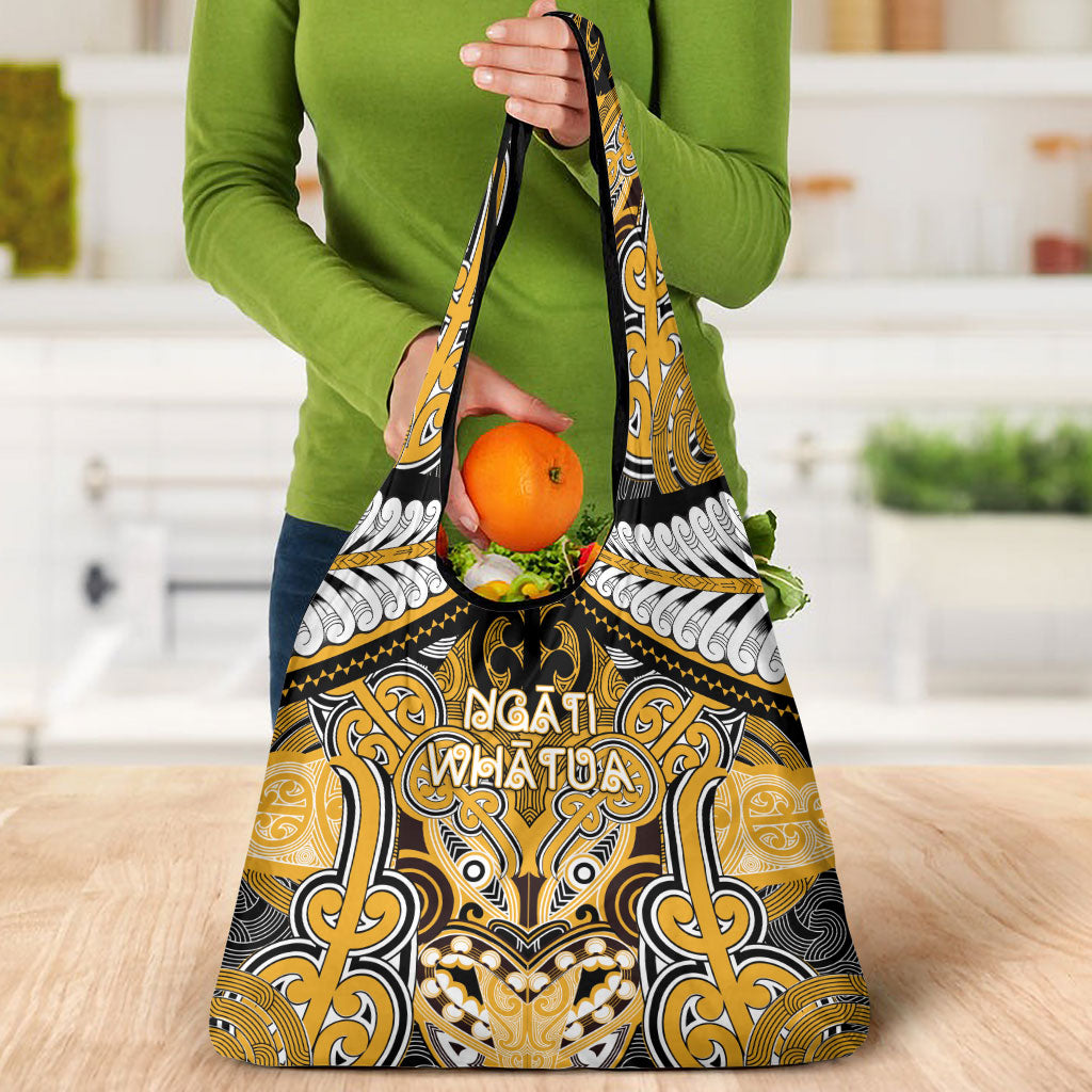 Aotearoa Iwi Ngati Whatua Grocery Bag Maori Kowhaiwhai Pattern LT19 - Polynesian Pride