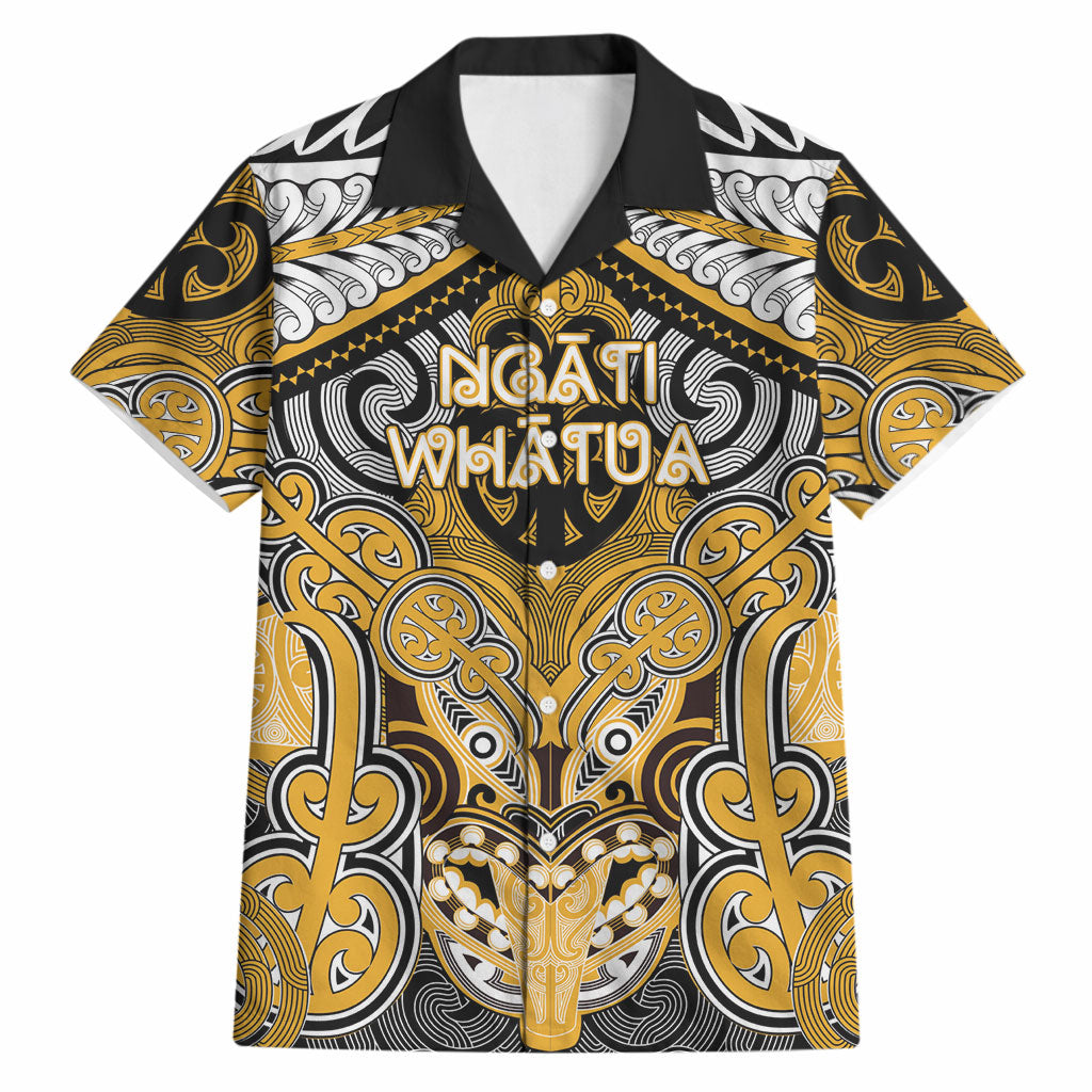 Aotearoa Iwi Ngati Whatua Personalised Hawaiian Shirt Maori Kowhaiwhai Pattern LT19 Yellow - Polynesian Pride