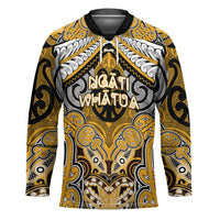Aotearoa Iwi Ngati Whatua Personalised Hockey Jersey Maori Kowhaiwhai Pattern LT19 Unisex Yellow - Polynesian Pride