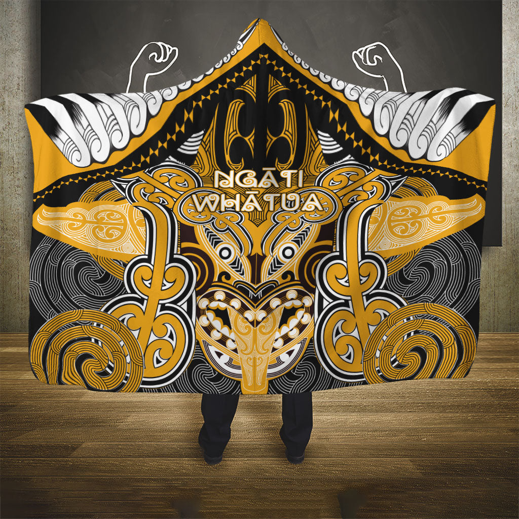 Aotearoa Iwi Ngati Whatua Hooded Blanket Maori Kowhaiwhai Pattern LT19 - Polynesian Pride