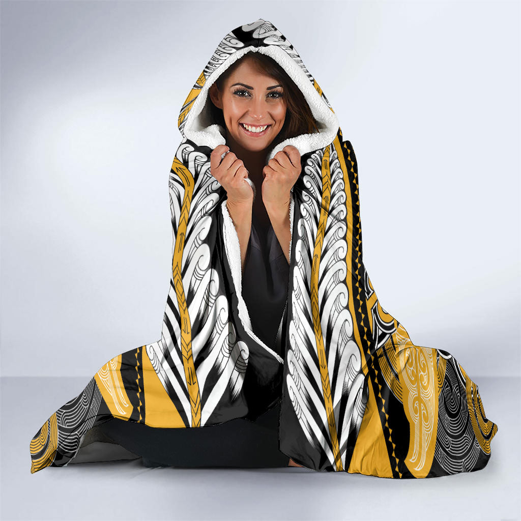 Aotearoa Iwi Ngati Whatua Hooded Blanket Maori Kowhaiwhai Pattern LT19 - Polynesian Pride