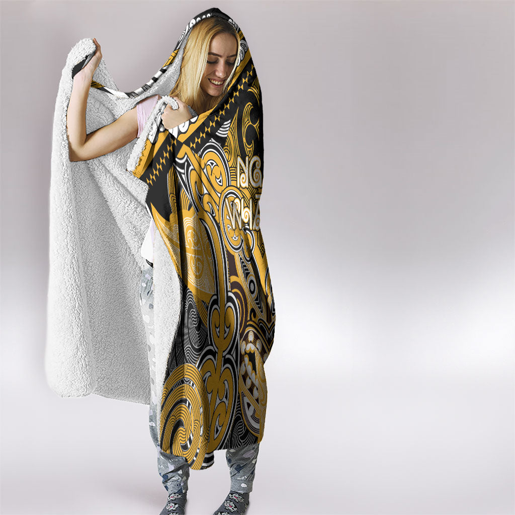 Aotearoa Iwi Ngati Whatua Hooded Blanket Maori Kowhaiwhai Pattern LT19 - Polynesian Pride