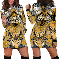 Aotearoa Iwi Ngati Whatua Personalised Hoodie Dress Maori Kowhaiwhai Pattern LT19 - Polynesian Pride