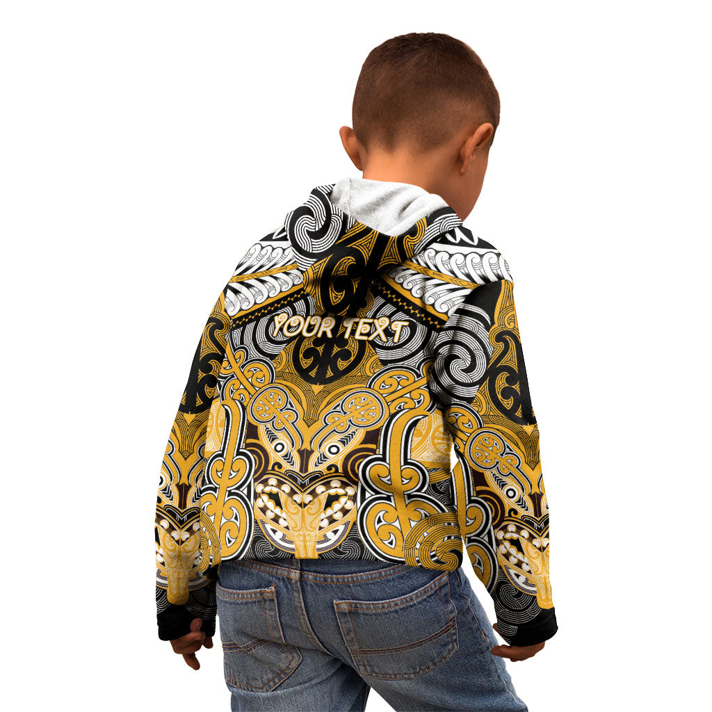 Aotearoa Iwi Ngati Whatua Personalised Kid Hoodie Maori Kowhaiwhai Pattern LT19 - Polynesian Pride