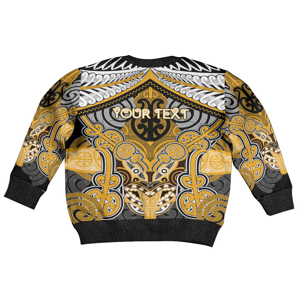 Aotearoa Iwi Ngati Whatua Personalised Kid Ugly Christmas Sweater Maori Kowhaiwhai Pattern LT19 - Polynesian Pride