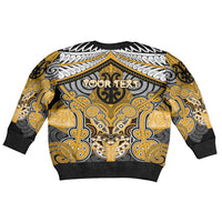 Aotearoa Iwi Ngati Whatua Personalised Kid Ugly Christmas Sweater Maori Kowhaiwhai Pattern LT19 - Polynesian Pride