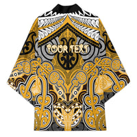 Aotearoa Iwi Ngati Whatua Personalised Kimono Maori Kowhaiwhai Pattern LT19 - Polynesian Pride