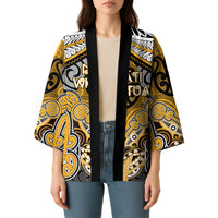Aotearoa Iwi Ngati Whatua Personalised Kimono Maori Kowhaiwhai Pattern LT19 - Polynesian Pride