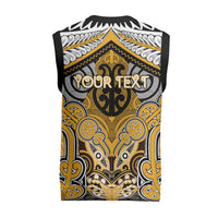 Aotearoa Iwi Ngati Whatua Personalised Christmas Knitted V-Neck Vest Maori Kowhaiwhai Pattern LT19 - Polynesian Pride