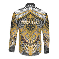 Aotearoa Iwi Ngati Whatua Personalised Long Sleeve Button Shirt Maori Kowhaiwhai Pattern LT19 - Polynesian Pride