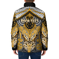 Aotearoa Iwi Ngati Whatua Personalised Padded Jacket Maori Kowhaiwhai Pattern LT19 - Polynesian Pride
