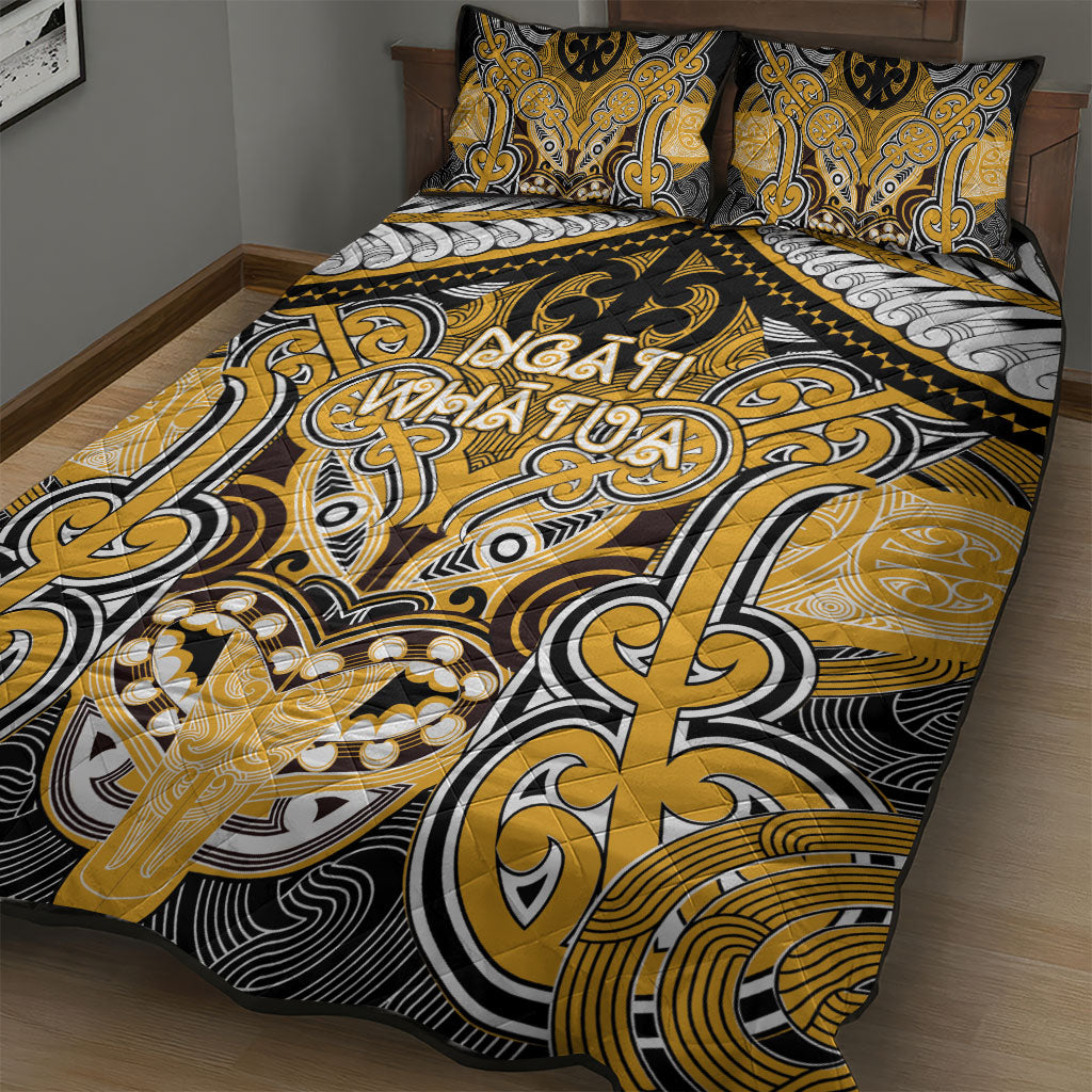 Aotearoa Iwi Ngati Whatua Quilt Bed Set Maori Kowhaiwhai Pattern LT19 - Polynesian Pride