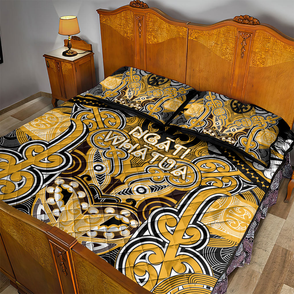 Aotearoa Iwi Ngati Whatua Quilt Bed Set Maori Kowhaiwhai Pattern LT19 - Polynesian Pride
