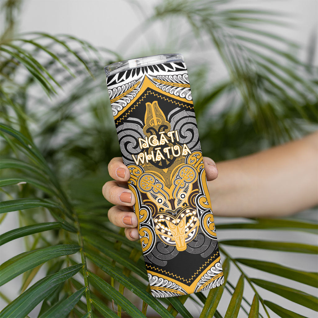Aotearoa Iwi Ngati Whatua Personalised Skinny Tumbler Maori Kowhaiwhai Pattern LT19 - Polynesian Pride