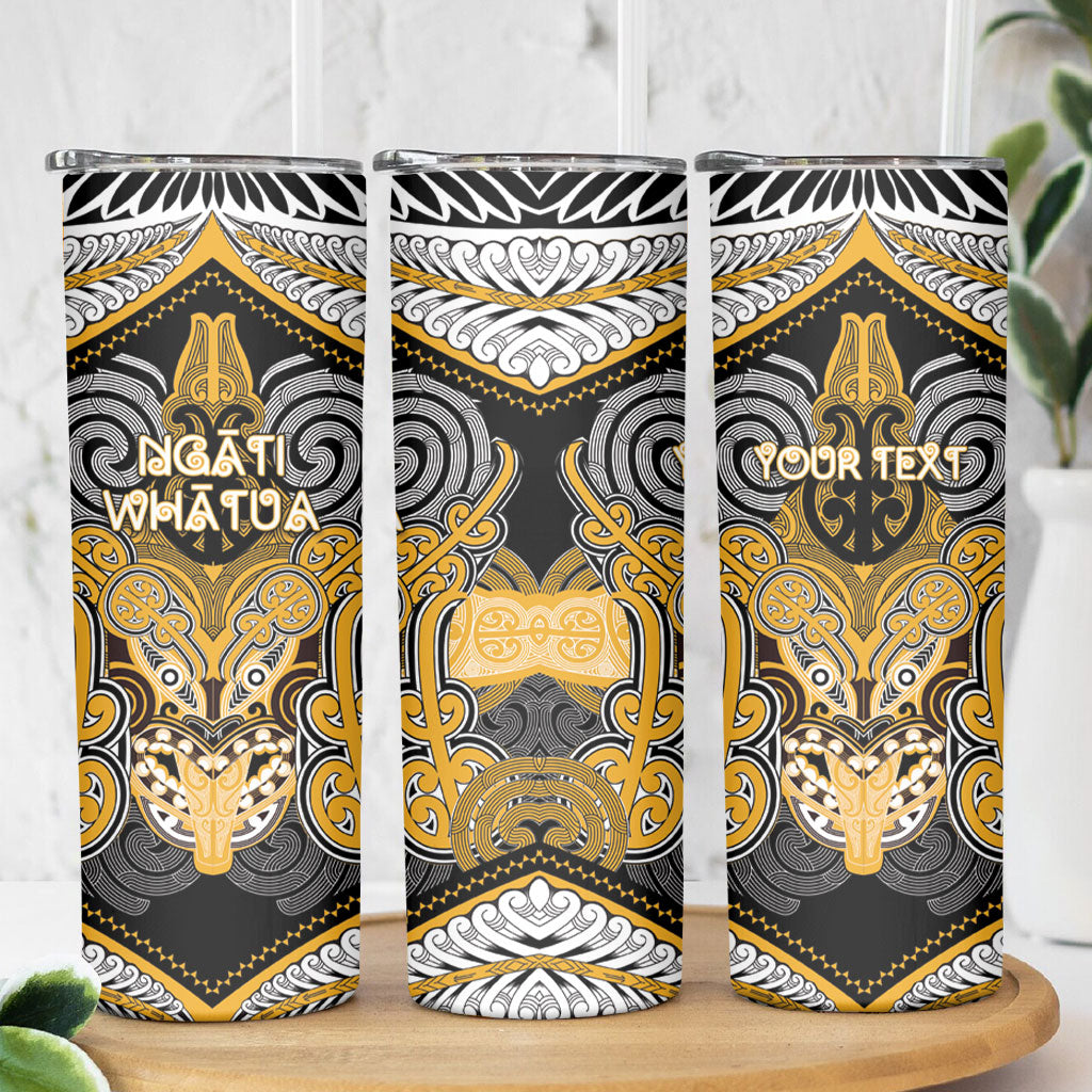 Aotearoa Iwi Ngati Whatua Personalised Skinny Tumbler Maori Kowhaiwhai Pattern LT19 - Polynesian Pride