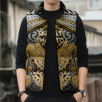 Aotearoa Iwi Ngati Whatua Personalised Sleeveless Puffer Jacket Maori Kowhaiwhai Pattern LT19 - Polynesian Pride