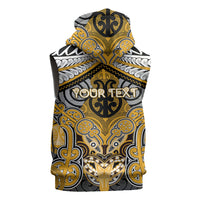 Aotearoa Iwi Ngati Whatua Personalised Sleeveless Zip Hoodie Maori Kowhaiwhai Pattern LT19 - Polynesian Pride