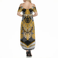Aotearoa Iwi Ngati Whatua Personalised Summer Maxi Dress Maori Kowhaiwhai Pattern LT19 - Polynesian Pride