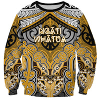 Aotearoa Iwi Ngati Whatua Personalised Sweatshirt Maori Kowhaiwhai Pattern LT19 Unisex Yellow - Polynesian Pride