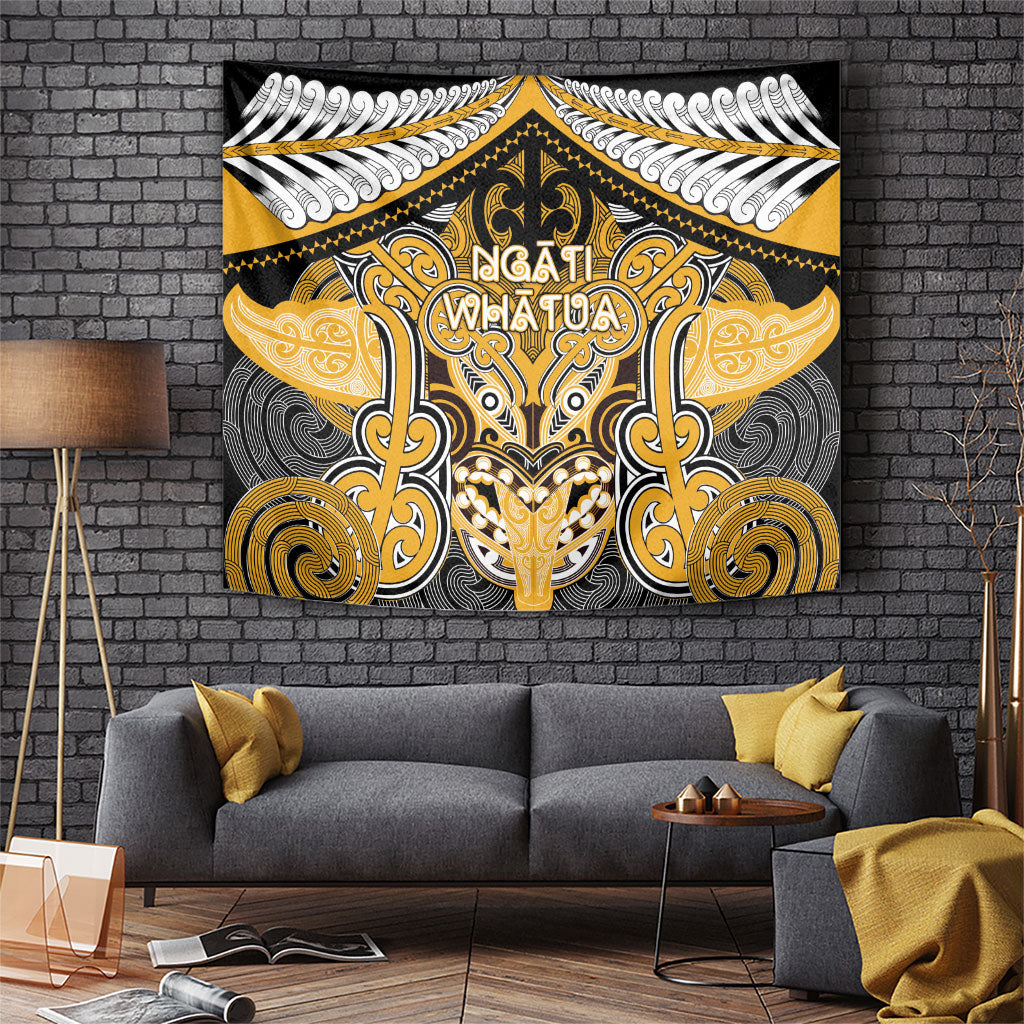 Aotearoa Iwi Ngati Whatua Tapestry Maori Kowhaiwhai Pattern LT19 Yellow - Polynesian Pride