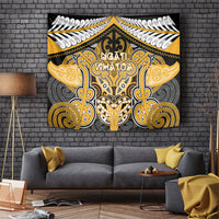 Aotearoa Iwi Ngati Whatua Tapestry Maori Kowhaiwhai Pattern LT19 Yellow - Polynesian Pride