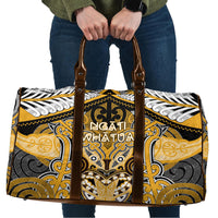Aotearoa Iwi Ngati Whatua Travel Bag Maori Kowhaiwhai Pattern LT19 Yellow - Polynesian Pride