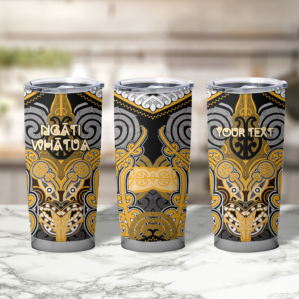 Aotearoa Iwi Ngati Whatua Personalised Tumbler Cup Maori Kowhaiwhai Pattern LT19 - Polynesian Pride