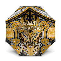 Aotearoa Iwi Ngati Whatua Umbrella Maori Kowhaiwhai Pattern LT19 One Size Folded 11.42 inch Opened Diameter 37.4 inch Yellow - Polynesian Pride