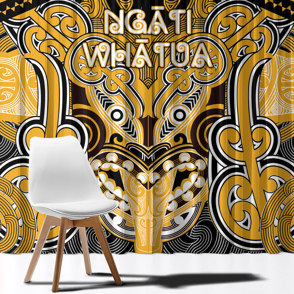Aotearoa Iwi Ngati Whatua Window Curtain Maori Kowhaiwhai Pattern LT19 - Polynesian Pride