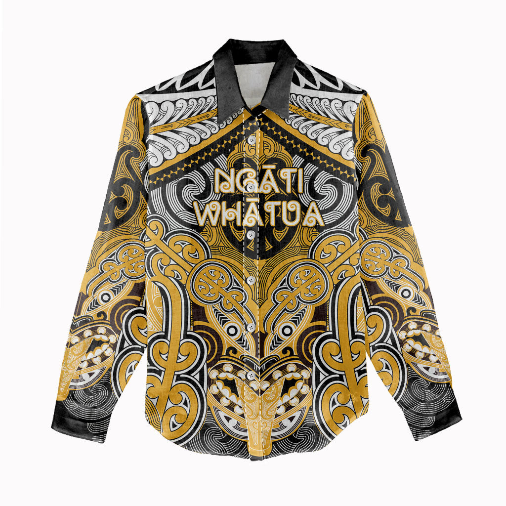 Aotearoa Iwi Ngati Whatua Personalised Women Casual Shirt Maori Kowhaiwhai Pattern LT19 - Polynesian Pride