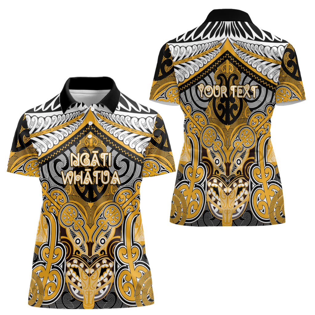 Aotearoa Iwi Ngati Whatua Personalised Women Polo Shirt Maori Kowhaiwhai Pattern LT19 - Polynesian Pride