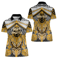 Aotearoa Iwi Ngati Whatua Personalised Women Polo Shirt Maori Kowhaiwhai Pattern LT19 - Polynesian Pride