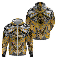 Aotearoa Iwi Ngati Whatua Personalised Zip Hoodie Maori Kowhaiwhai Pattern LT19 - Polynesian Pride