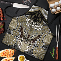 Aotearoa Iwi Waikato Tainui Apron Maori Kowhaiwhai Pattern LT19 Dark Yellow - Polynesian Pride