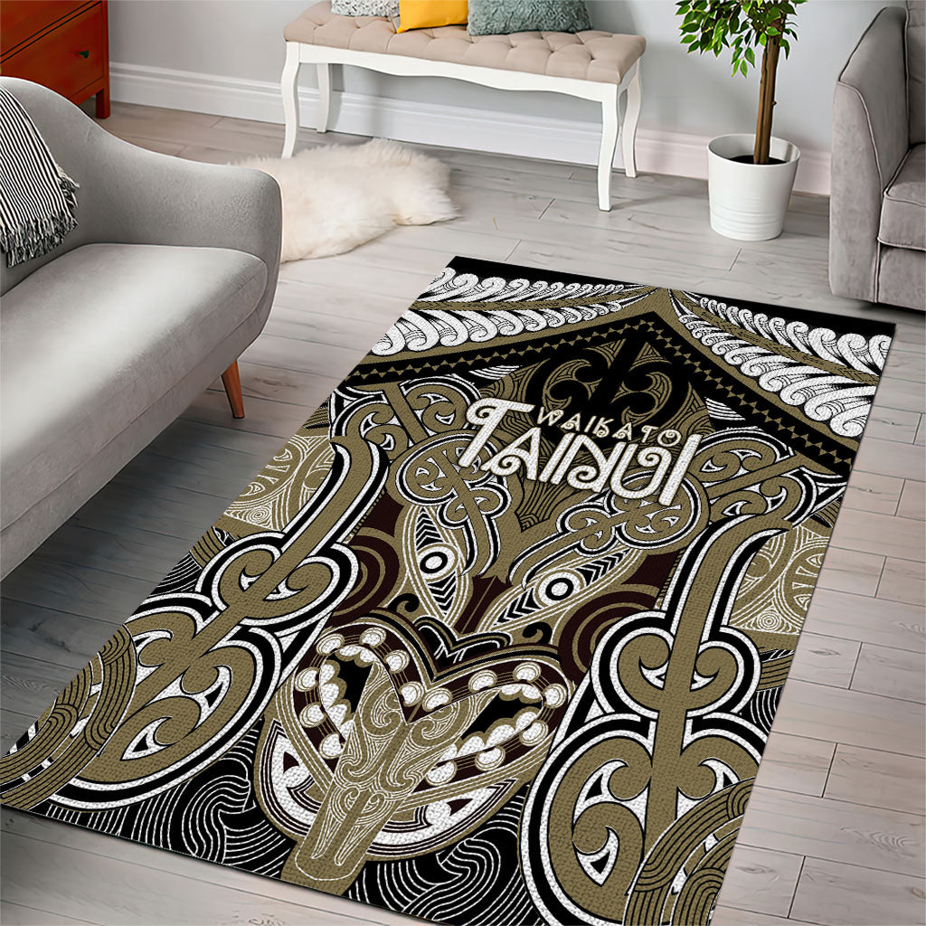 Aotearoa Iwi Waikato Tainui Area Rug Maori Kowhaiwhai Pattern LT19 - Polynesian Pride