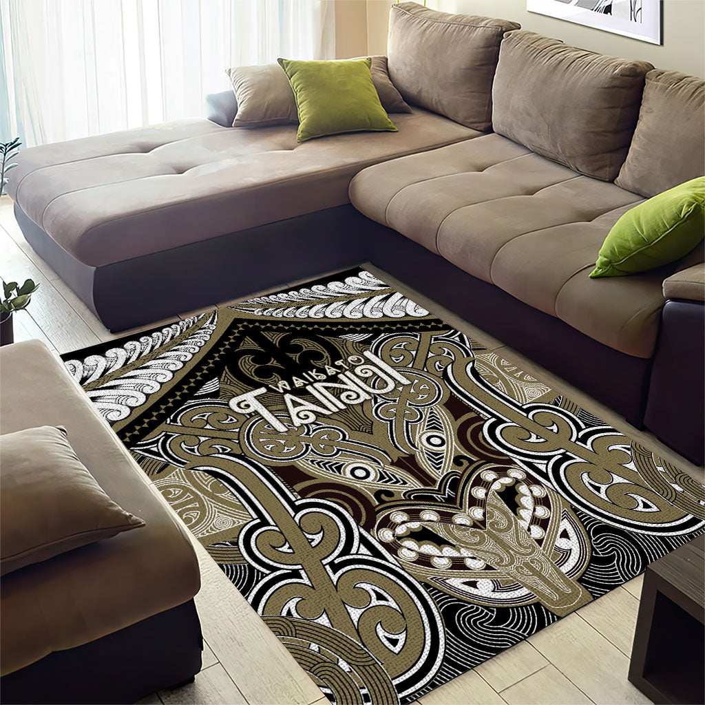 Aotearoa Iwi Waikato Tainui Area Rug Maori Kowhaiwhai Pattern LT19 - Polynesian Pride