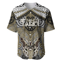 Aotearoa Iwi Waikato Tainui Personalised Baseball Jersey Maori Kowhaiwhai Pattern LT19 Dark Yellow - Polynesian Pride