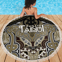 Aotearoa Iwi Waikato Tainui Beach Blanket Maori Kowhaiwhai Pattern LT19 - Polynesian Pride