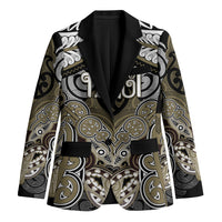 Aotearoa Iwi Waikato Tainui Personalised Blazer Maori Kowhaiwhai Pattern LT19 Unisex Dark Yellow - Polynesian Pride