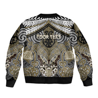 Aotearoa Iwi Waikato Tainui Personalised Bomber Jacket Maori Kowhaiwhai Pattern LT19 - Polynesian Pride
