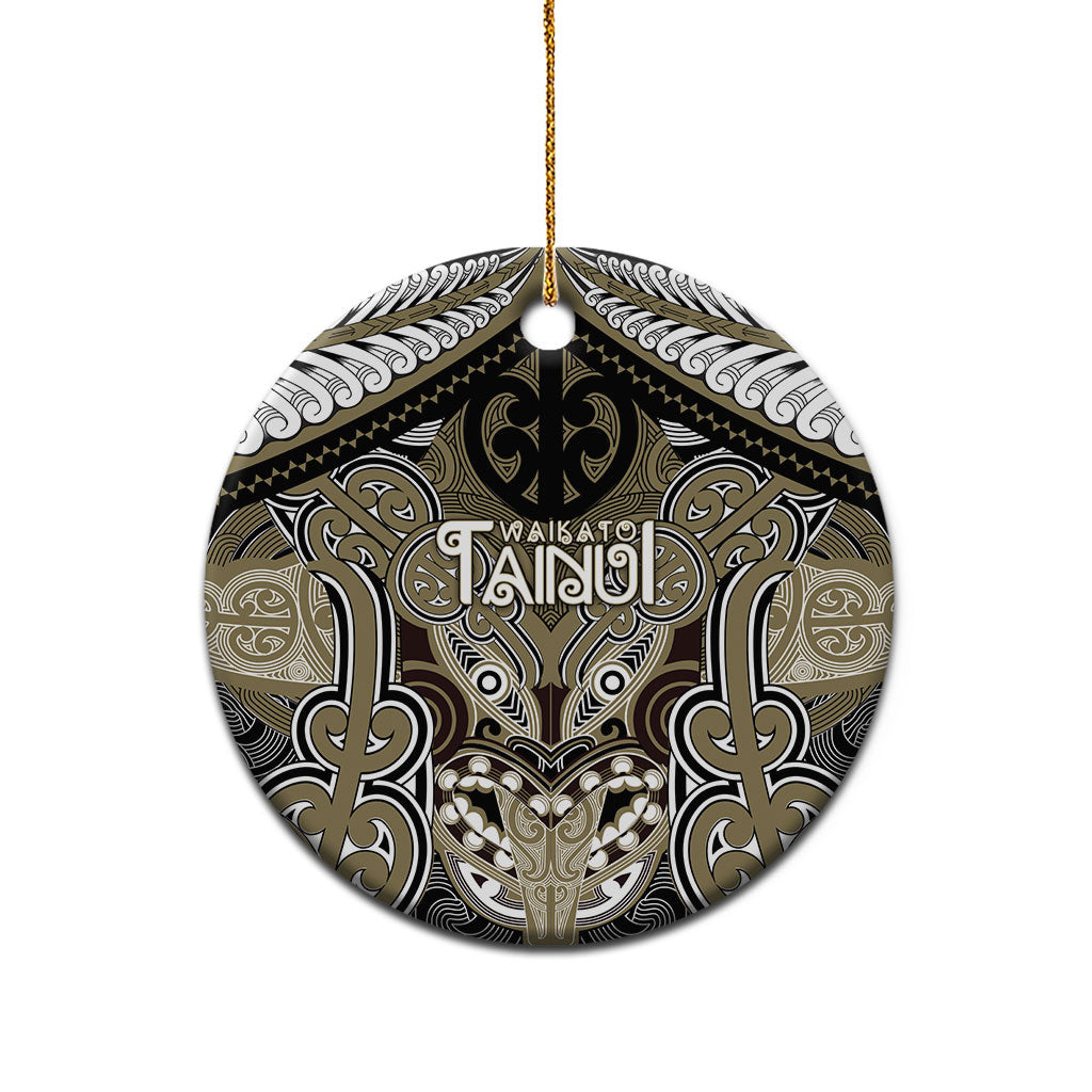 Aotearoa Iwi Waikato Tainui Personalised Ceramic Ornament Maori Kowhaiwhai Pattern LT19 - Polynesian Pride