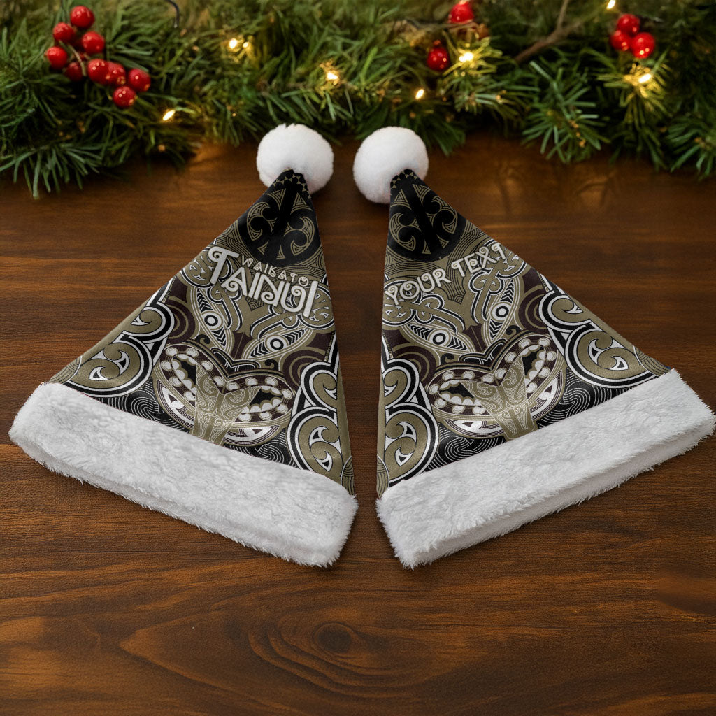 Aotearoa Iwi Waikato Tainui Personalised Christmas Santa Hat Maori Kowhaiwhai Pattern LT19 - Polynesian Pride