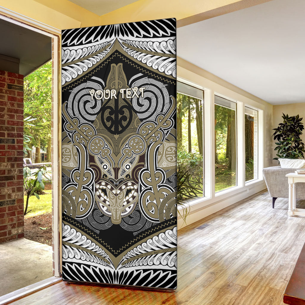 Aotearoa Iwi Waikato Tainui Personalised Door Cover Maori Kowhaiwhai Pattern LT19 - Polynesian Pride